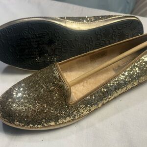 UGG Women's Sparkling Gold Flats